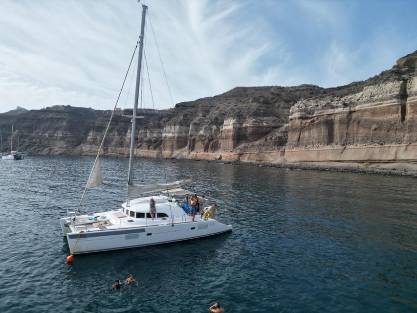 Santorini: Catamaran Cruise with Greek BBQ and Drinks - Crew and Vibe: Why Names Like Danai and Vangelis Keep Showing Up