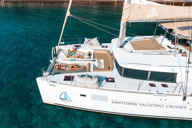 Santorini Catamaran Cruise: with Lunch, BBQ, Open Bar, Transfers - Vlychada 10:00 start: the day’s pace before the views