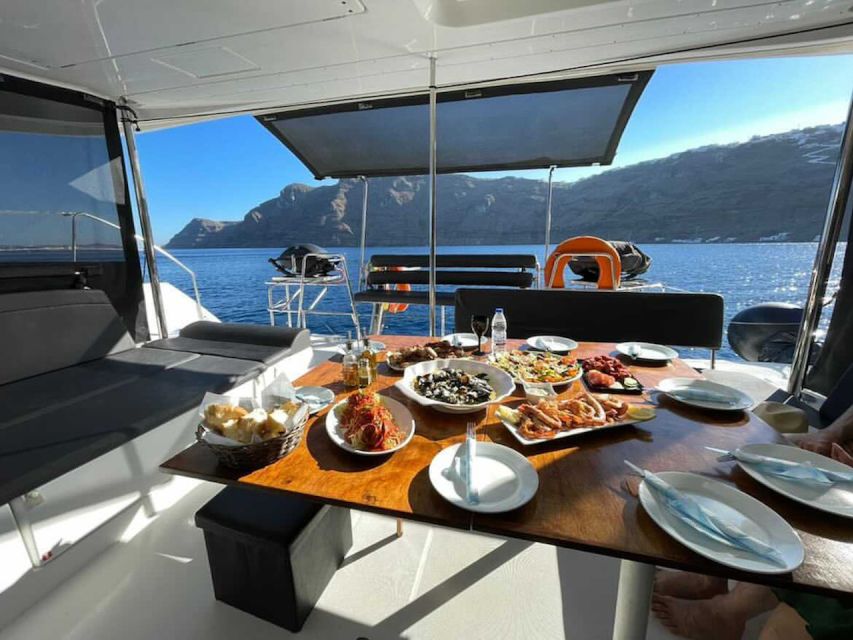 Santorini: Catamaran Cruise with Meal & Open Bar - Key highlights you’ll feel on the trip
