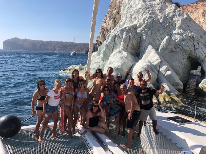 Santorini: Catamaran Cruise with Meal & Open Bar - Practical stuff: what to pack and how to handle the sea