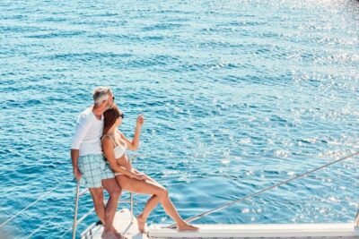 Santorini: Catamaran Tour with BBQ Meal and Unlimited Drinks - Lagoon 450 comfort: what small-group sailing buys you