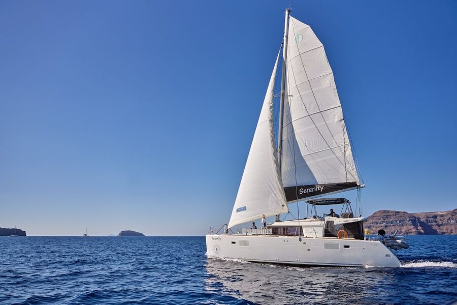 Santorini: Day Luxury Catamaran Cruise with Meal & Drinks - Key highlights you’ll care about