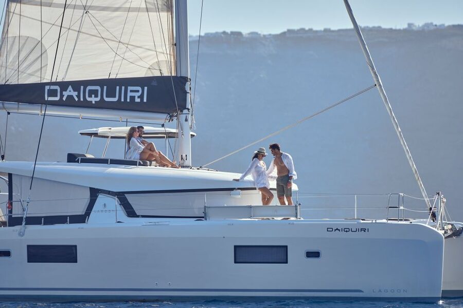 Santorini: Day Luxury Catamaran Cruise with Meal & Drinks - Nea Kameni and the volcano sites: salty water plus a BBQ that feels like Greece