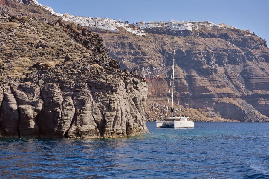 Santorini: Day Luxury Catamaran Cruise with Meal & Drinks - Weather and wind: why your itinerary may shift