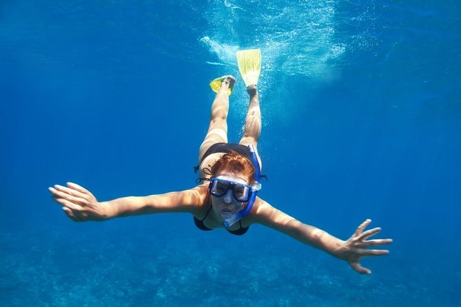 Santorini Luxury Catamaran Day Cruise with BBQ,drinks,transfer - White Beach snorkeling and the BBQ that happens at sea