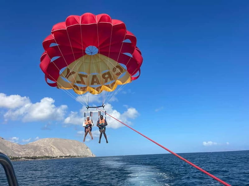 Santorini: Parasailing ExperiencePerissa,Perivolos,St.George - The Speedboat Part: How the Ride Works in Your 10 Minutes