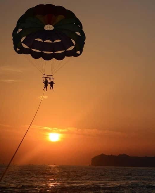 Santorini: Parasailing ExperiencePerissa,Perivolos,St.George - Up to 350 Feet: What You’ll See Over Volcanic Coastlines
