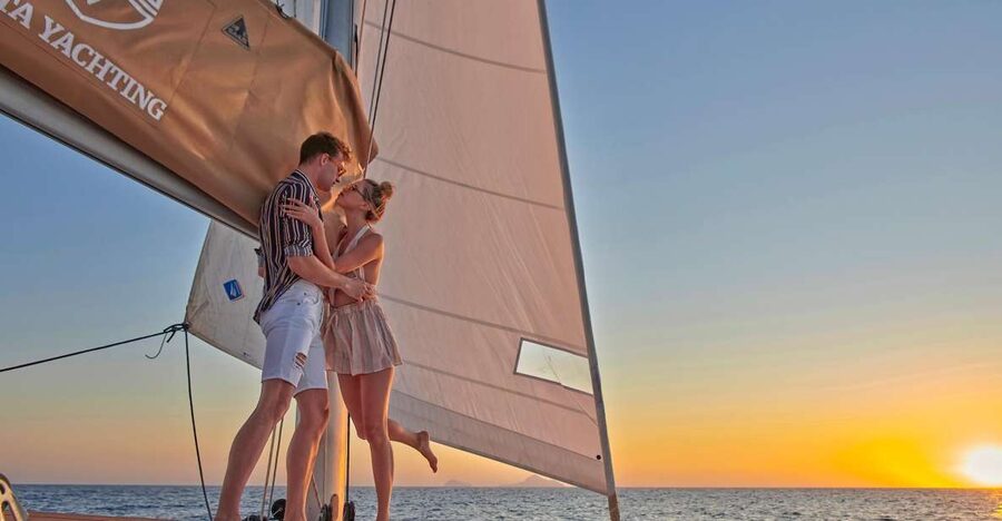 Santorini: Platinum Catamaran Cruise w/ BBQ Meal & Open Bar - From Your Accommodation to Vlychada: Pickup That Sets the Tone
