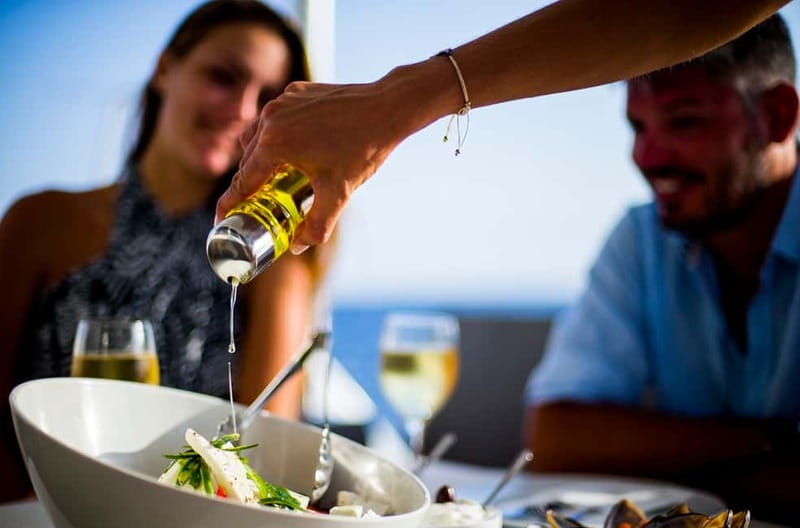 Santorini: Private Catamaran Cruise with BBQ Meal and Drinks - Key highlights before you sail