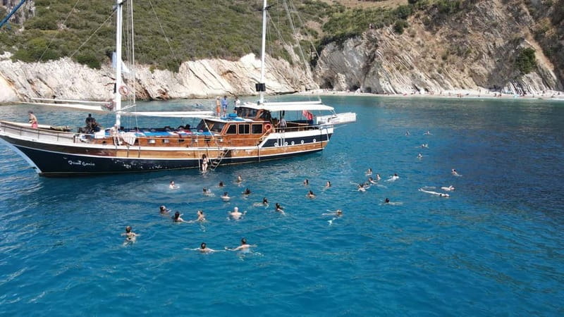 Saranda: Discover Secret Bays with Prince Ennio Yacht Tour - Stop 1: Qefali Beach for calm views and an easy first swim