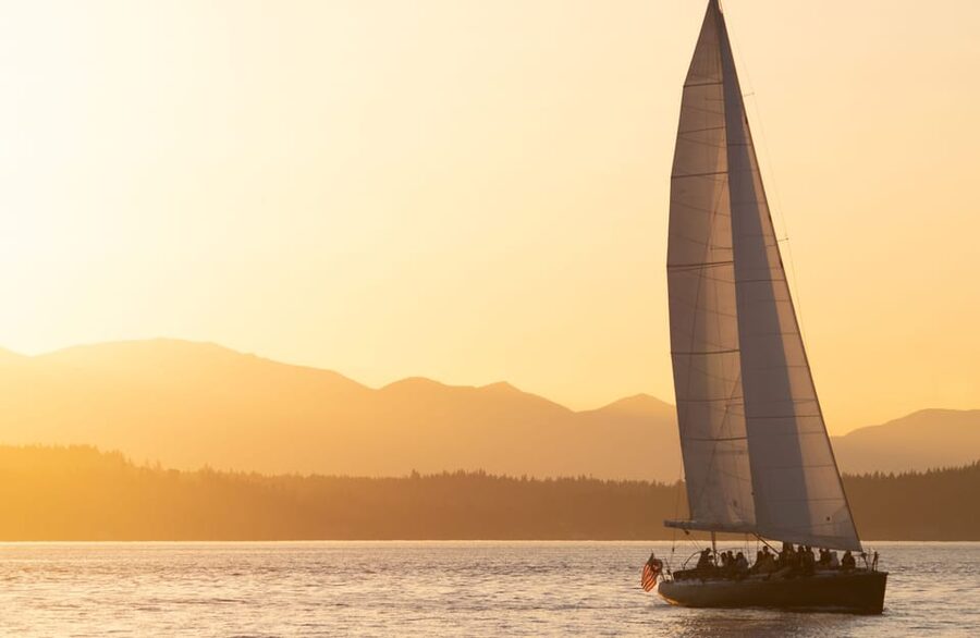 Seattle: Sunset Sailing Cruise - The big idea: a 70-foot racing yacht for a mellow sunset