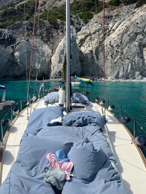 Skiathos: day sailing trip with swim stops and lunch - Relaxing Comfort on a 46-Foot Sailing Boat (Even If the Sea Isn’t Perfect)