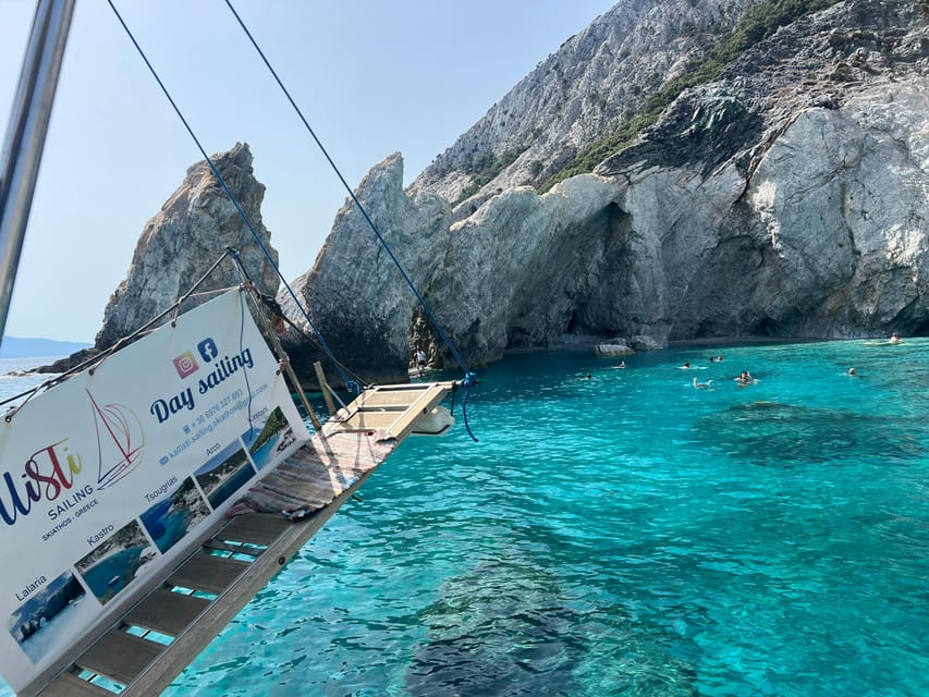 Skiathos: day sailing trip with swim stops and lunch - What You Do From Departure to the First Swim Stop