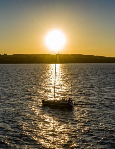 Sopot: Sunset Yacht Cruise with Welcome Drink - Two Decks, Blankets, and Toilets: Comfort on the Baltic