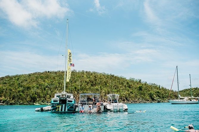 St. John PiZZA Pi Snorkel Sail with Beach Stop, Lunch & Open Bar - Westin - Luxury Catamaran Comfort for a 5-Hour Day