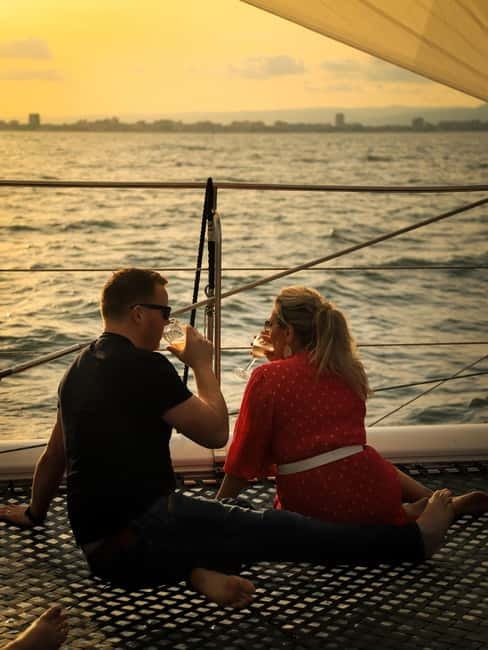 Sunny Beach: Sunset Catamaran Cruise with Dinner & Prosecco - The open bar and the sunset prosecco moment