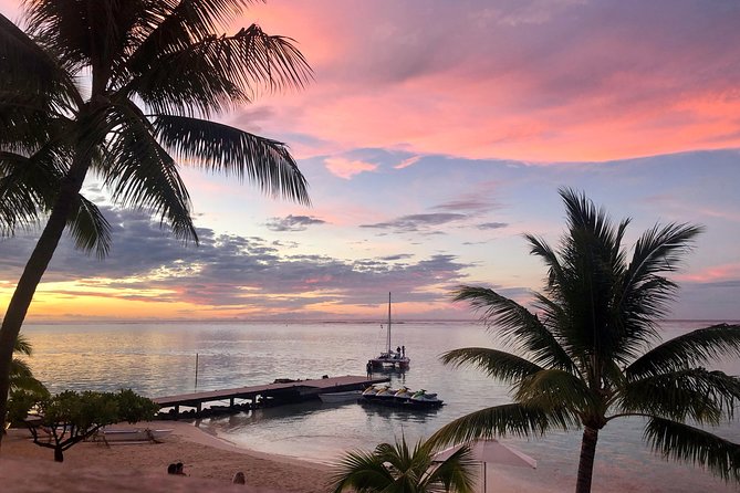 Sunset Cruise : Moorea Sailing on a Catamaran named Taboo - What could spoil the sunset? Weather, clouds, and calm winds