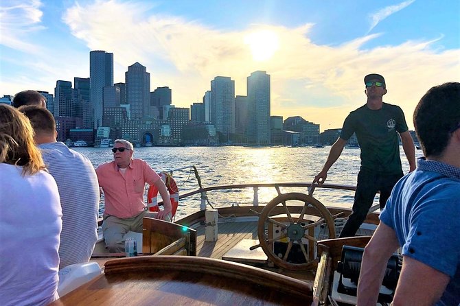 Sunset Sailing Cruise on a Tall Ship in Boston Harbor - The skyline at sunset: when to be on deck