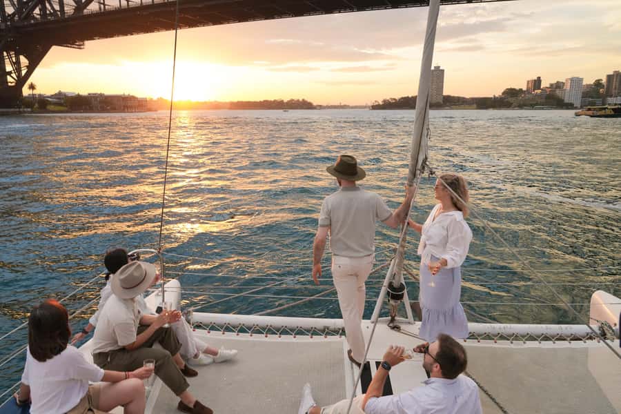 Sydney Harbour: Sunset Catamaran Cruise - Getting On Kirralee: Man O’War Steps to Calm Boarding