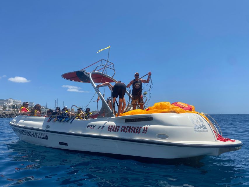 Tenerife Costa Adeje Parasailing - On the Boat With Aj Fly Watersports: What Safety Looks Like in Practice