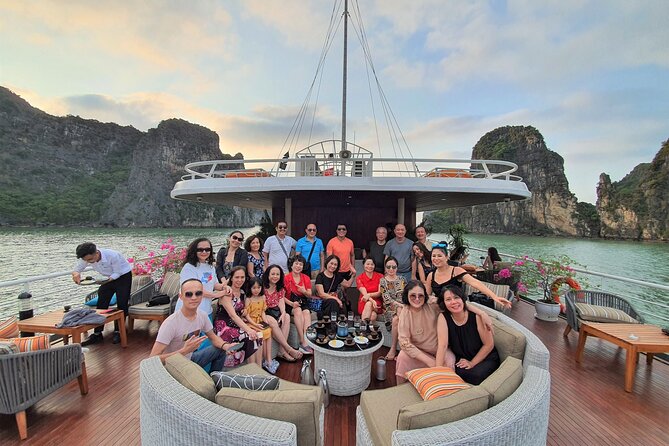 The Halong Catamaran Premium Cruise - Lan Ha Bay Cruise Trip - Cooking demonstration: make summer rolls on the water