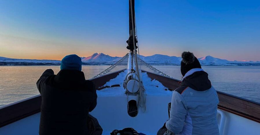 Tromsø: Luxury Polar Fjord Cruise w/ Hot Tub & Polar Plunge - The first hour: coffee, safety briefing, and getting your bearings