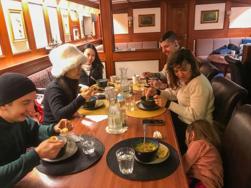 Tromsø: Luxury Polar Fjord Cruise w/ Hot Tub & Polar Plunge - Lunch onboard: reindeer soup (and the vegetarian option)