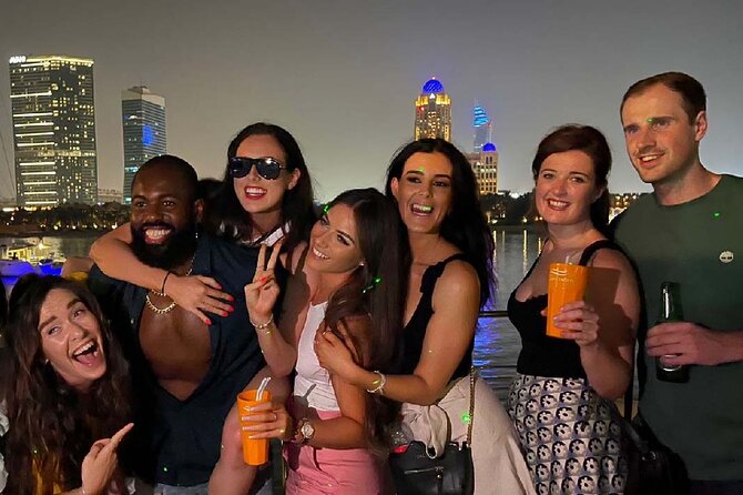 Ultimate Dubai Marina Yacht Party with BBQ, Drinks & DJ - A 9 pm yacht party that starts with big city lights