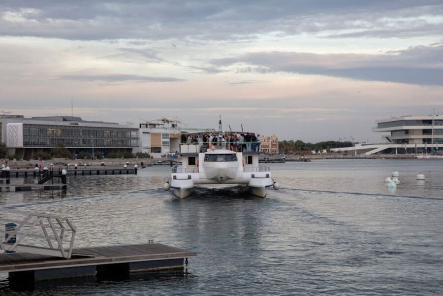 Valencia: Catamaran Cruise, Paella Lunch and Swim Stop - The Port Saplaya Swim Stop From the Deck