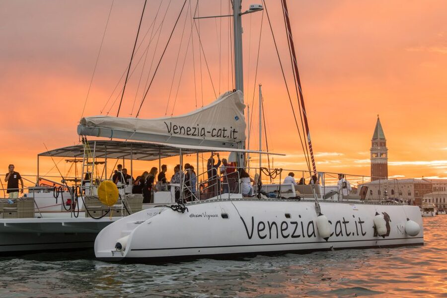 Venice: Night Catamaran Cruise of the Lagoon - What’s included: one drink, plus a bar menu that keeps things fun