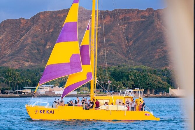 Waikiki Beach Sunset Sail - From Waikiki into Mamala Bay: what you actually see