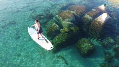 Yacht catamaran trip to the Lavezzi Islands - Getting underway at 8:30: Paragan Bay vs Sant’Amanza Bay